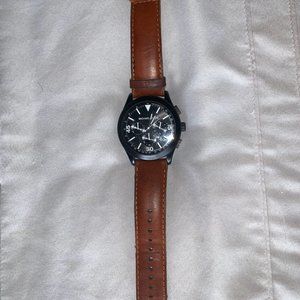 MICHAEL KORS PAXTON 43MM BLACK DIAL BROWN LEATHER